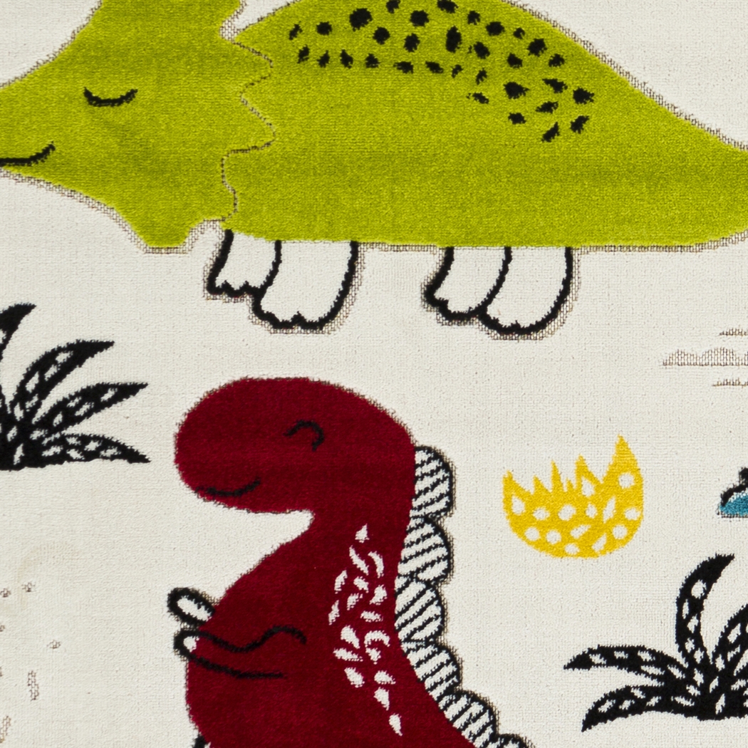 Kids Dino Vacation White 7' x 9' Rug - Thumbnail - Image 7
