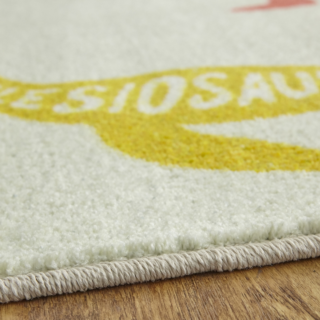 Kids Dino World White 3' x 5' Rug - Thumbnail - Image 3