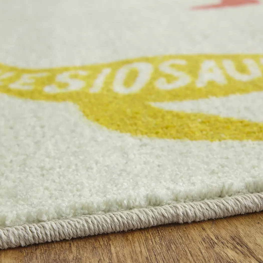 Kids Dino World White 5' x 8' Rug - Thumbnail - Image 3