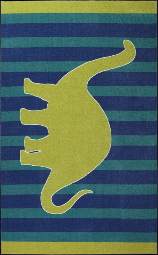 Kids Dinosaur Way Green 5' x 8' Rug - Thumbnail - Image 1