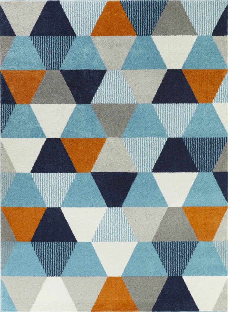 Kids Arcade Dream Blue 5'3 x 7' Rug - Thumbnail - Image 1