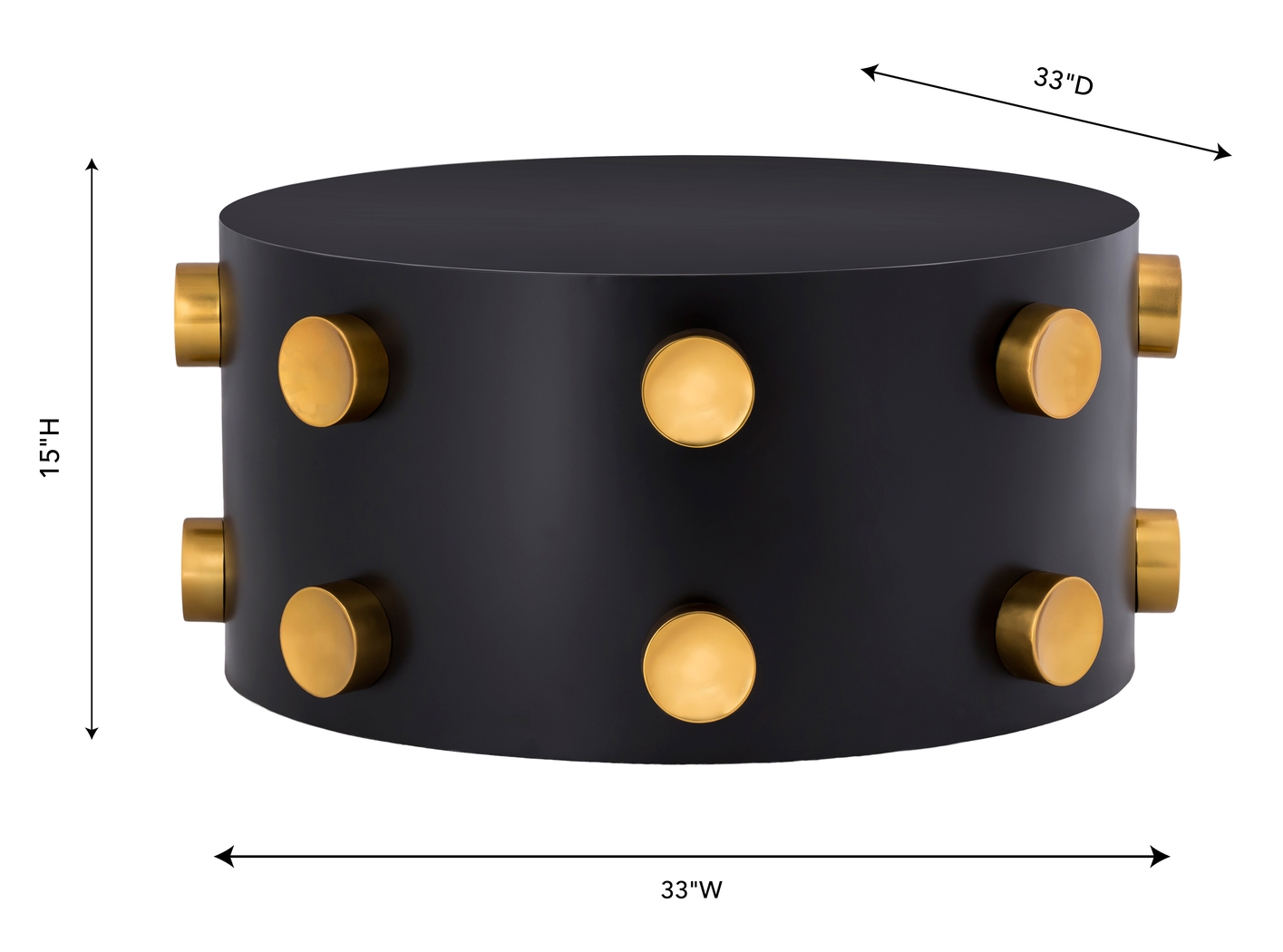 Discostar Black/Gold Cocktail Table - Thumbnail - Image 6
