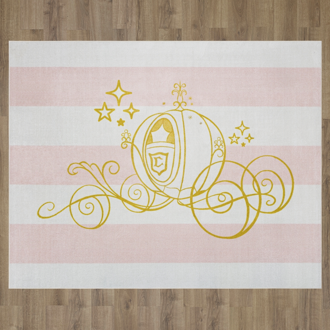 Kids Disney Cinderella Carriage White 5' x 8' Rug - Thumbnail - Image 4