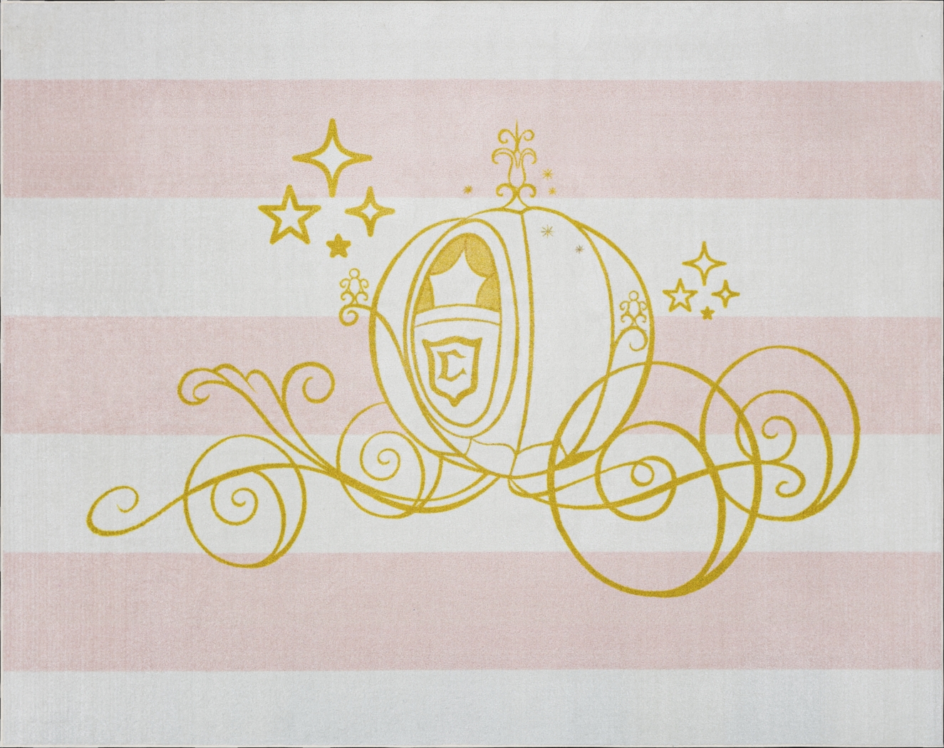 Kids Disney Cinderella Carriage White 5' x 8' Rug - Thumbnail - Image 1