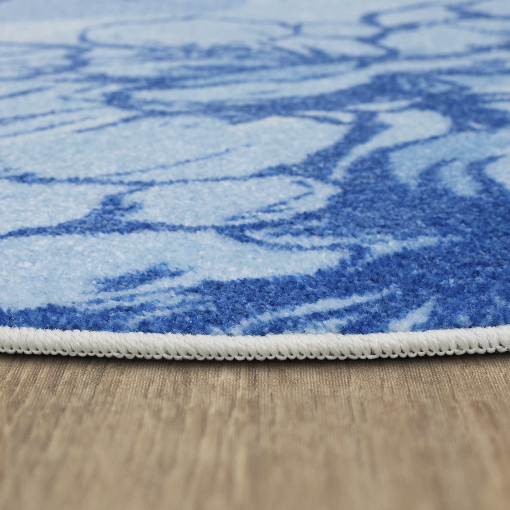 Kids Disney Cinderella Castle Light Blue 8' Round Rug - Thumbnail - Image 8