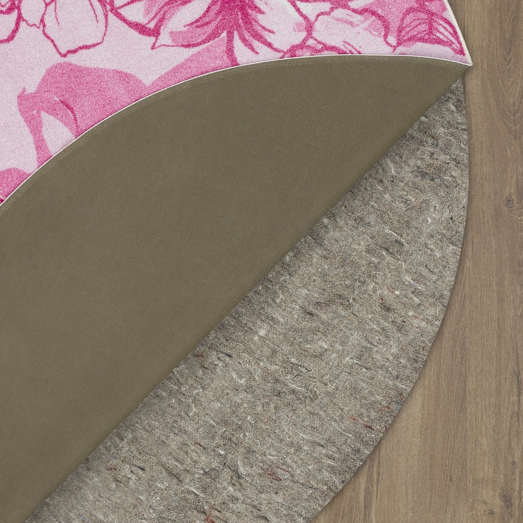 Kids Disney Cinderella Castle Pink 8' Round Rug - Thumbnail - Image 6