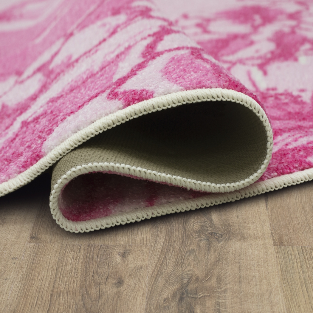 Kids Disney Cinderella Castle Pink 8' Round Rug - Thumbnail - Image 9