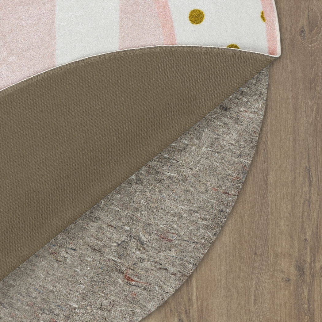 Kids Disney Cinderella Clock Light Pink 8' Round Rug - Thumbnail - Image 6