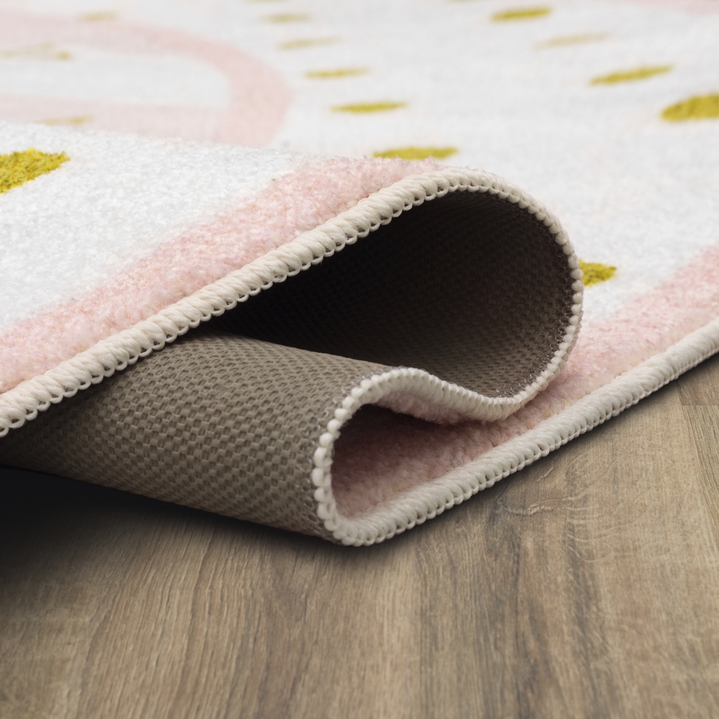 Kids Disney Cinderella Clock Light Pink 8' Round Rug - Thumbnail - Image 9