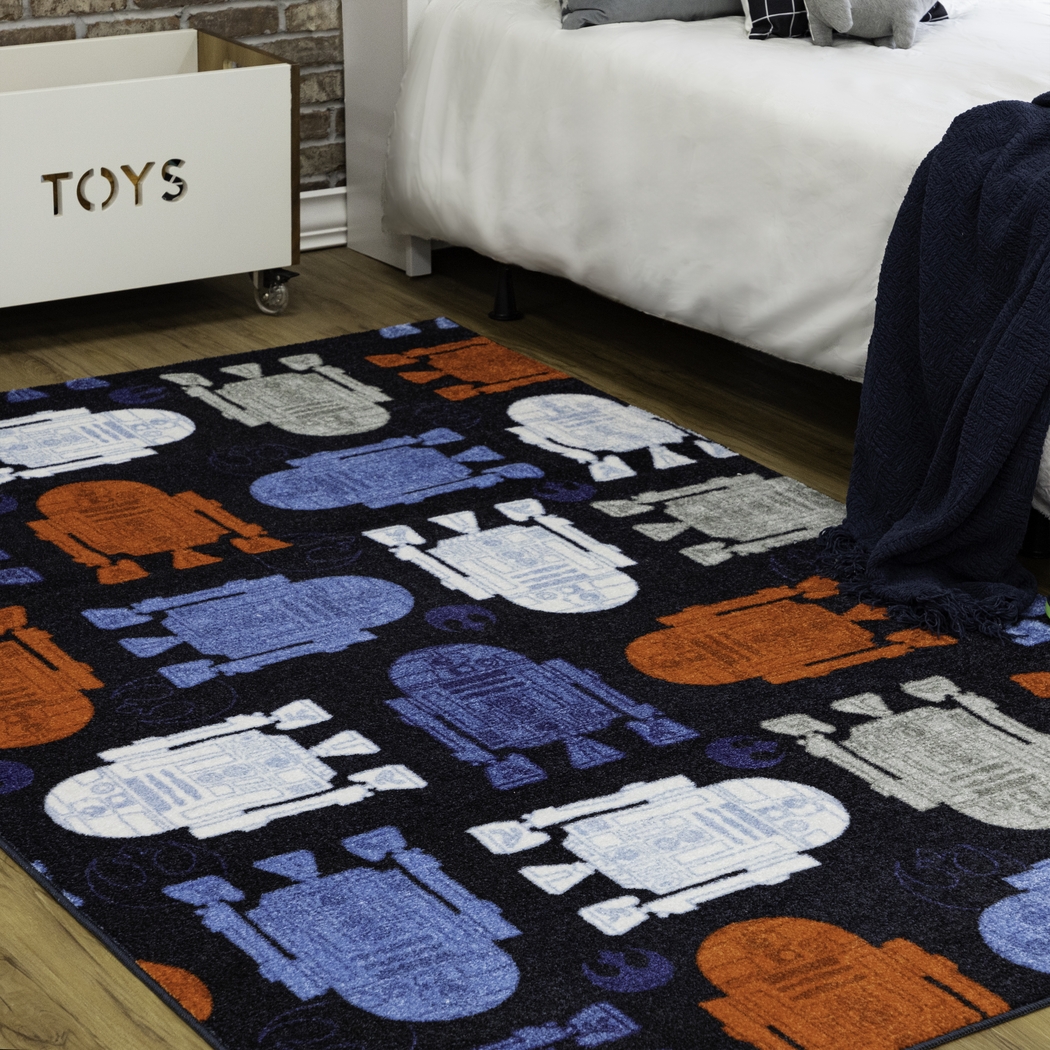Kids Star Wars Droid Fun Navy 3'5 x 5'2 Rug - Thumbnail - Image 9