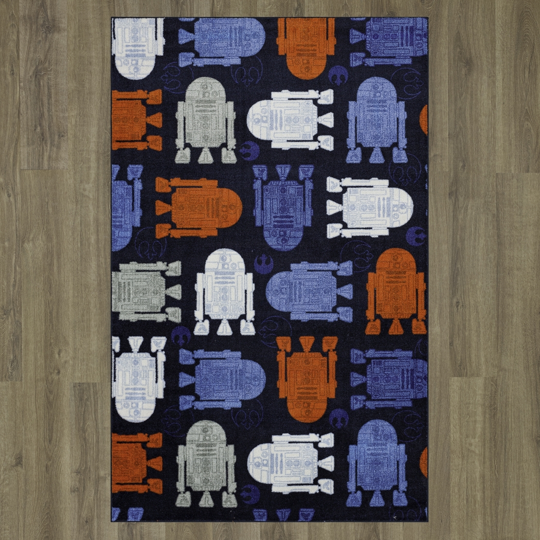Kids Star Wars Droid Fun Navy 5' x 7' Rug - Thumbnail - Image 3