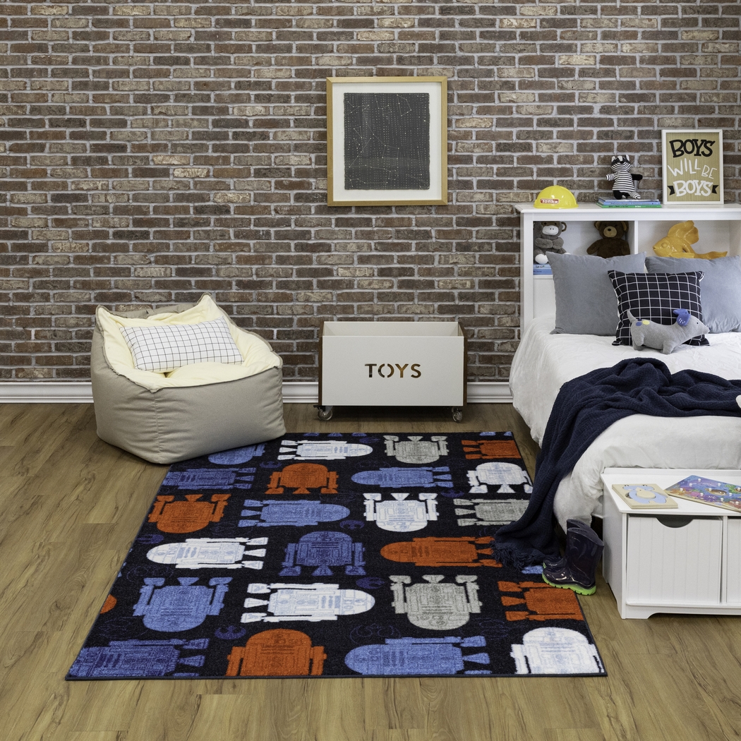 Kids Star Wars Droid Fun Navy 8' x 10' Rug - Thumbnail - Image 2