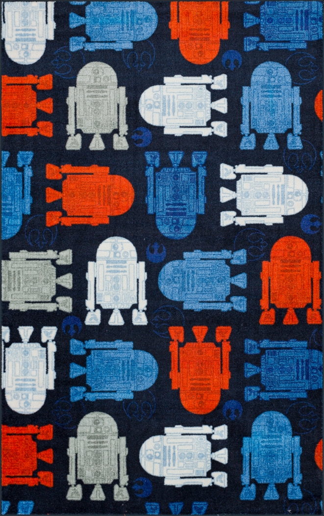 Kids Star Wars Droid Fun Navy 8' x 10' Rug - Thumbnail - Image 1