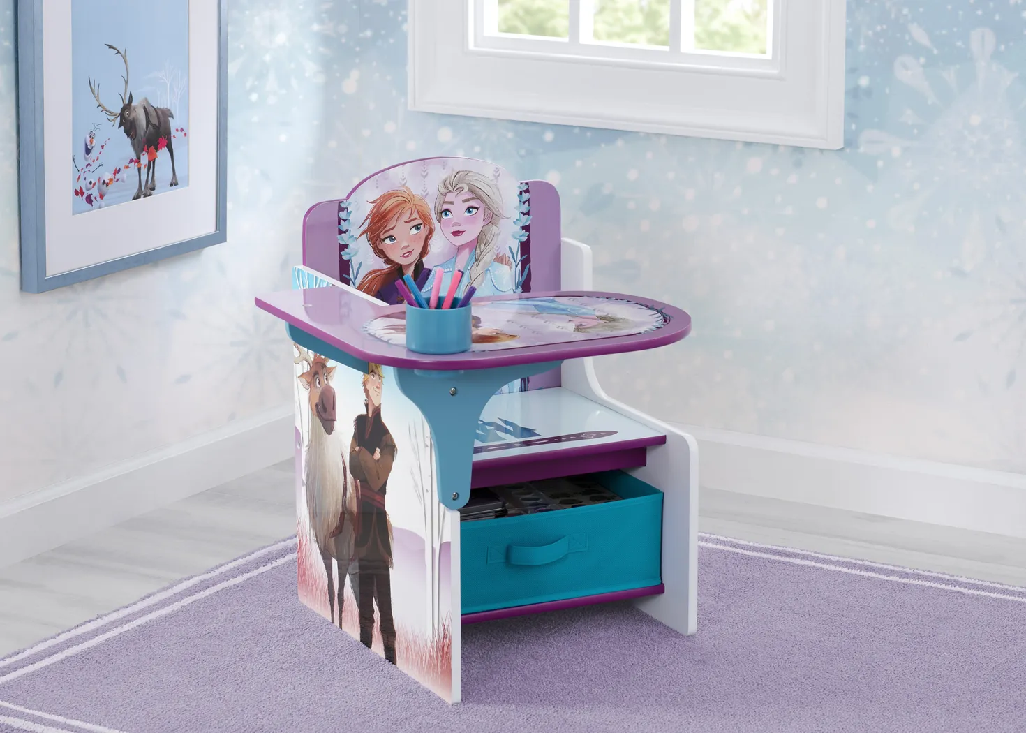 Kids Disney Frozen II Lilac Chair Desk - Thumbnail - Image 7
