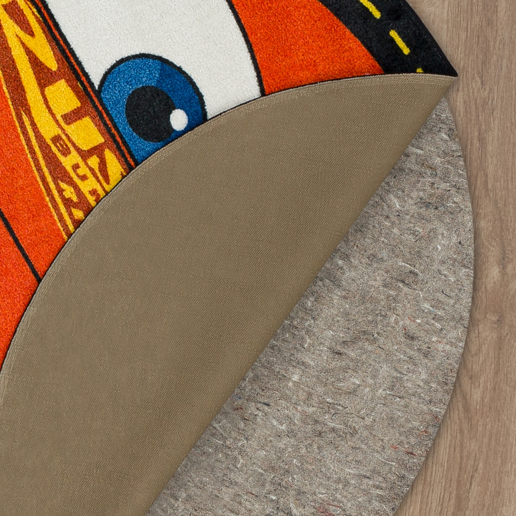 Kids Disney Lighting McQueen Red 5' Round Rug - Thumbnail - Image 5