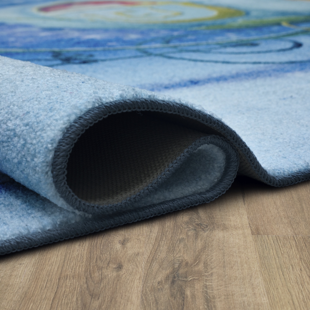 Kids Disney Magical Carriage Blue 5' x 8' Rug - Thumbnail - Image 9