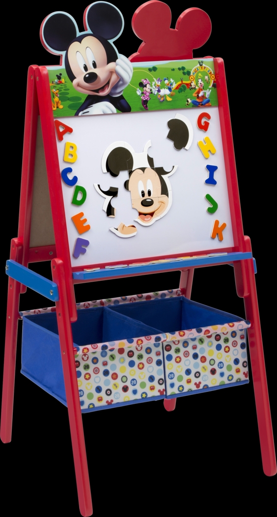 Kids Disney Mickey Mouse Red Easel with Storage - Thumbnail - Image 1