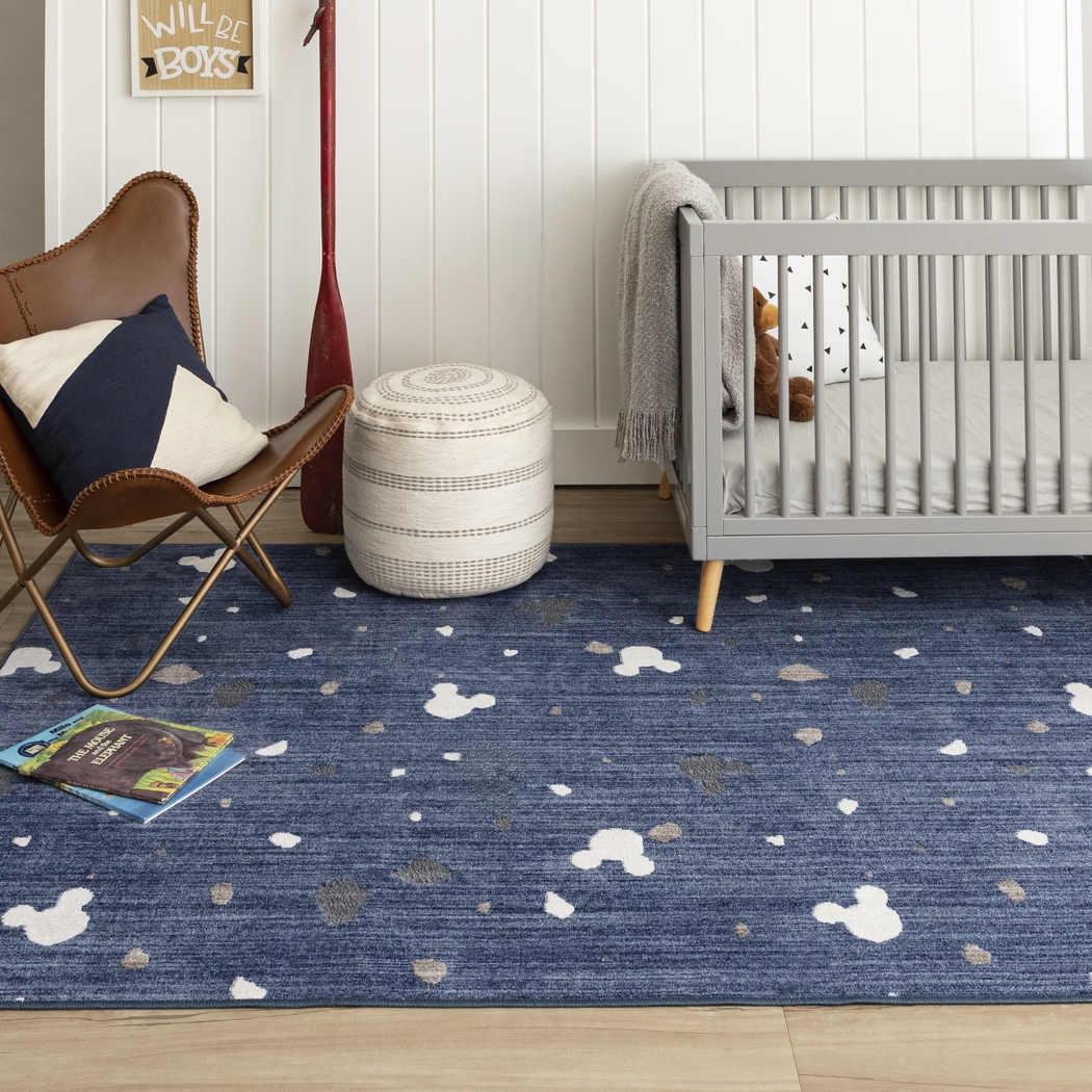 Kids Disney Mickey Mouse Terrazzo Blue 3' x 5' Rug - Thumbnail - Image 2