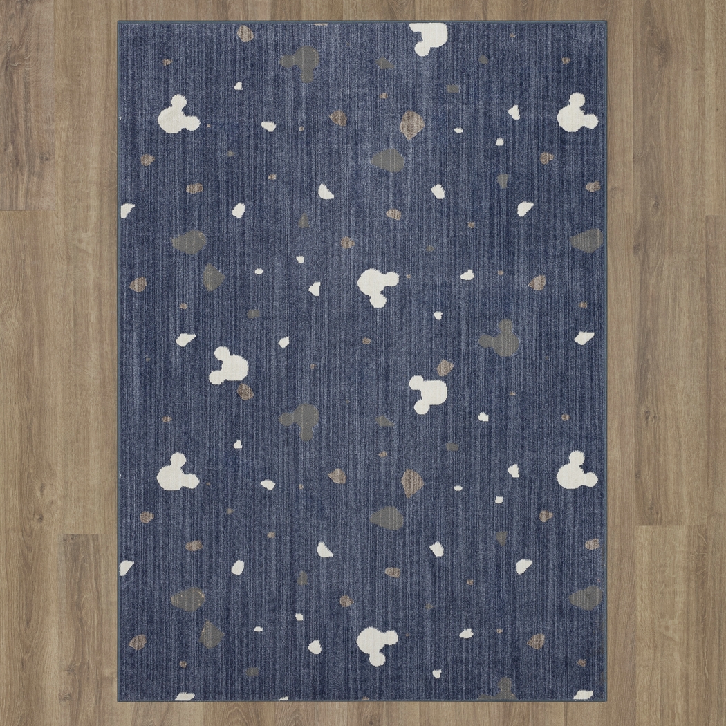 Kids Disney Mickey Mouse Terrazzo Blue 3' x 5' Rug - Thumbnail - Image 4