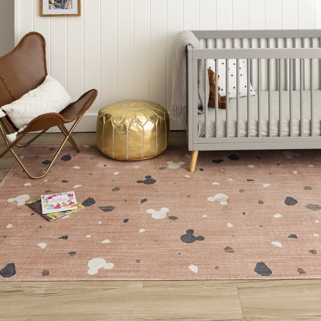 Kids Disney Mickey Mouse Terrazzo Blush 5' x 7' Rug - Thumbnail - Image 2