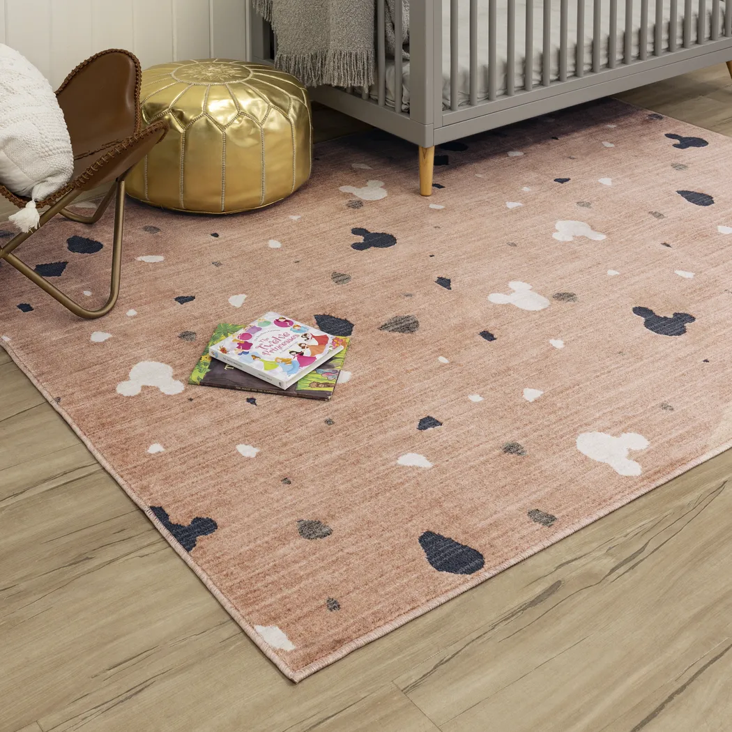 Kids Disney Mickey Mouse Terrazzo Blush 5' x 7' Rug - Thumbnail - Image 3