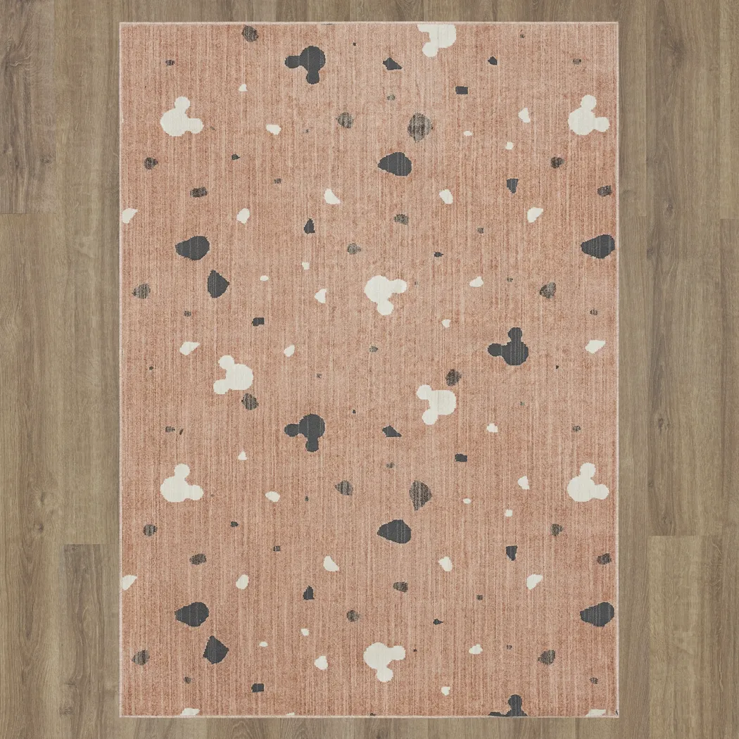 Kids Disney Mickey Mouse Terrazzo Blush 5' x 7' Rug - Thumbnail - Image 4