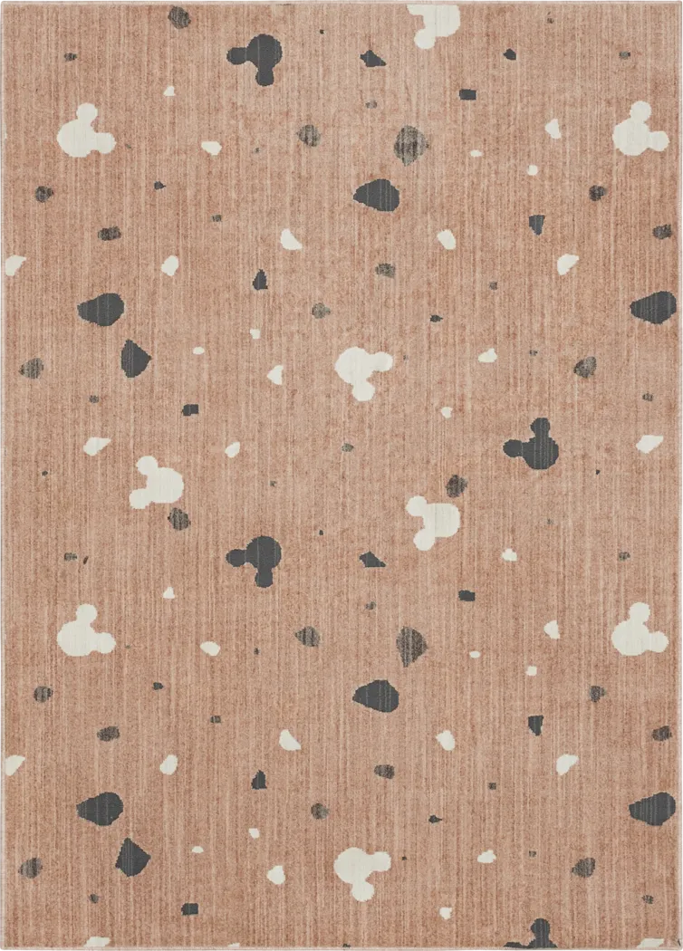 Kids Disney Mickey Mouse Terrazzo Blush 5' x 7' Rug - Thumbnail - Image 1