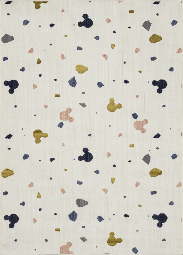 Kids Disney Mickey Mouse Terrazzo Ivory 8' x 10' Rug - Thumbnail - Image 1