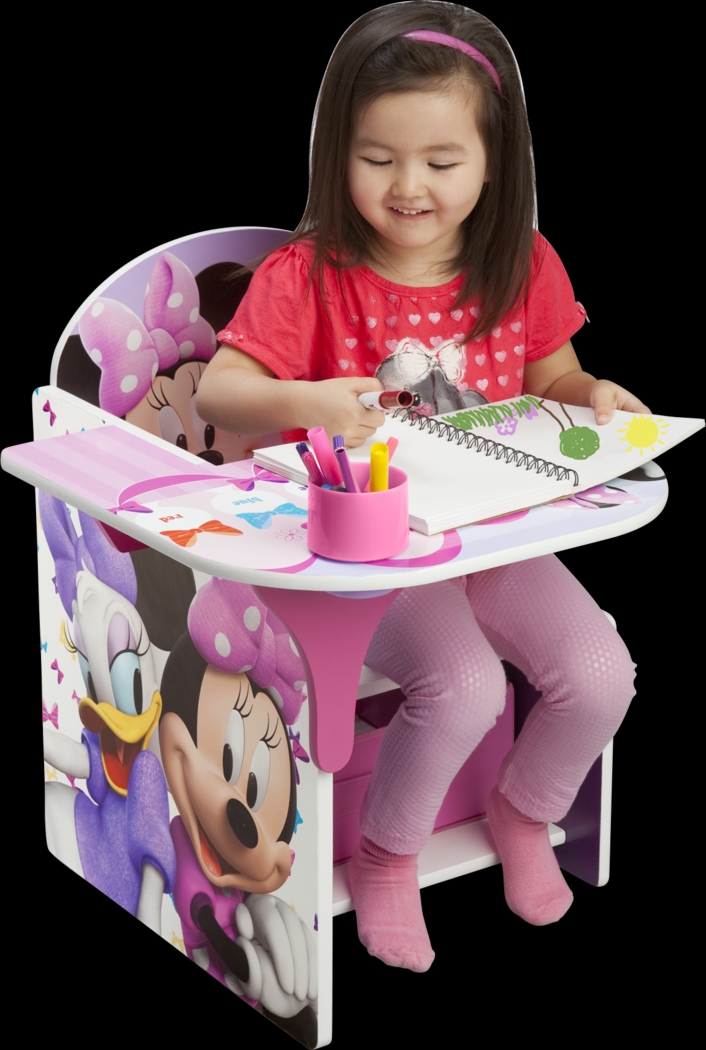 Kids Disney Minnie Mouse Pink Chair Desk - Thumbnail - Image 2