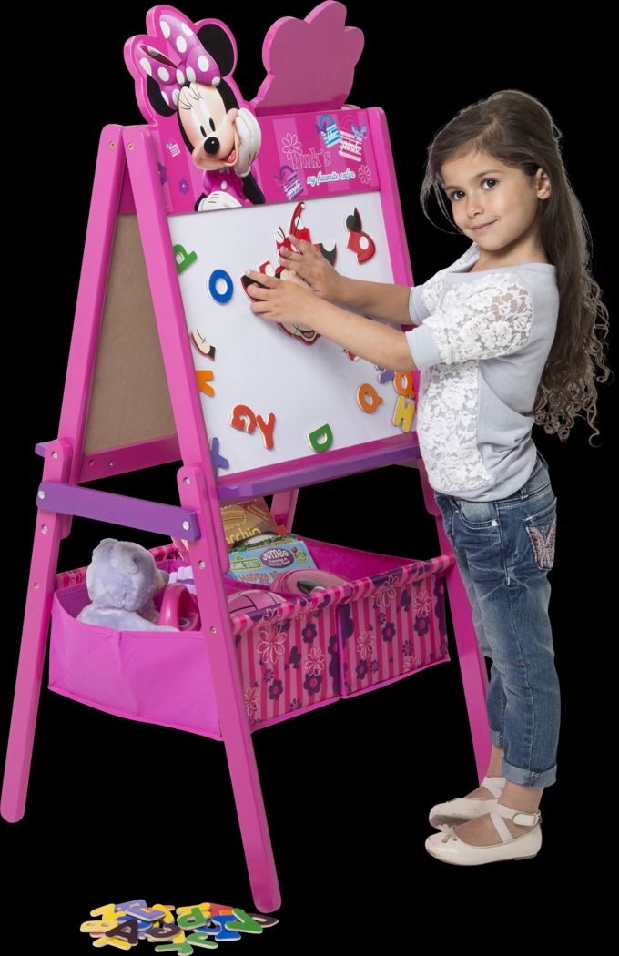 Kids Disney Minnie Mouse Pink Easel with Storage - Thumbnail - Image 4