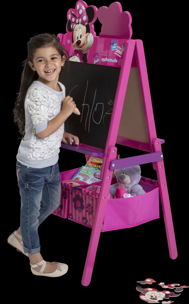 Kids Disney Minnie Mouse Pink Easel with Storage - Thumbnail - Image 5