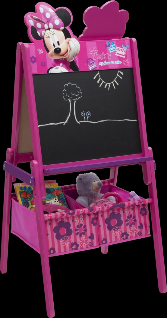 Kids Disney Minnie Mouse Pink Easel with Storage - Thumbnail - Image 1