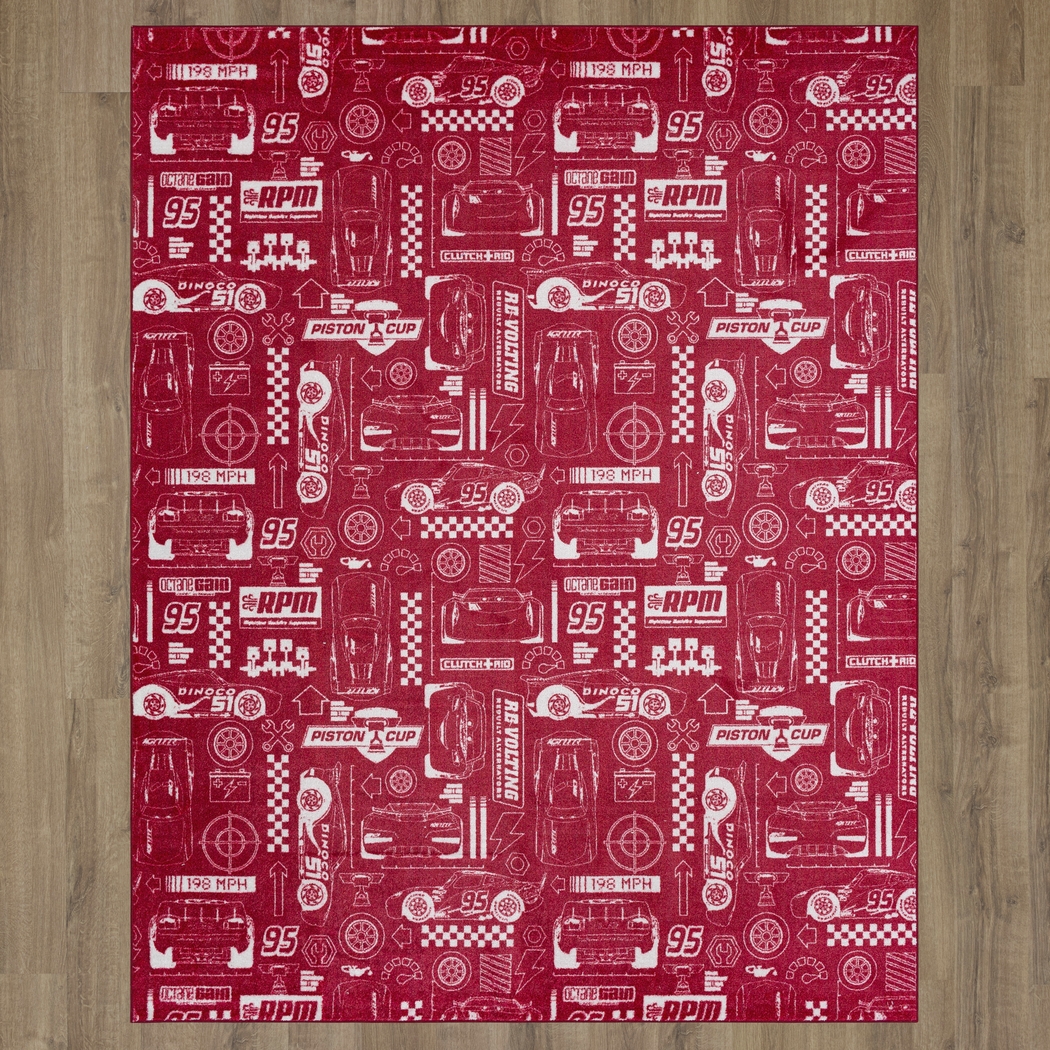Kids Disney Piston Cup Red 3'4 x 5' Rug - Thumbnail - Image 4