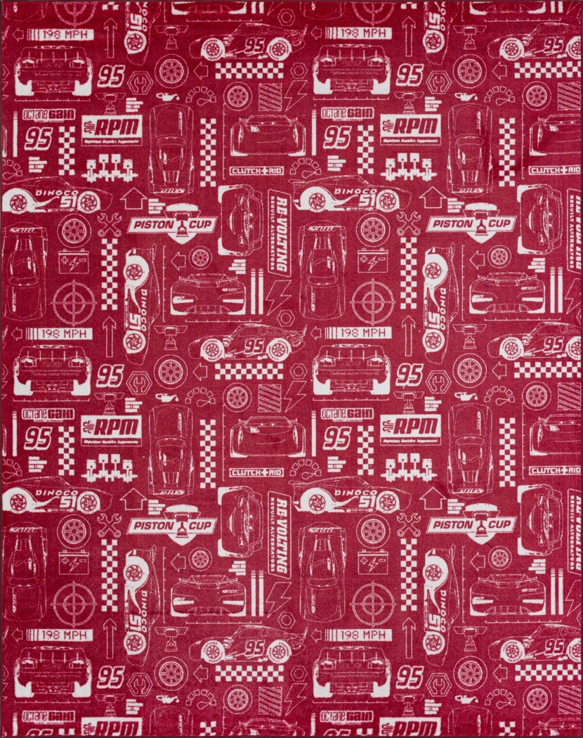 Kids Disney Piston Cup Red 3'4 x 5' Rug - Thumbnail - Image 1