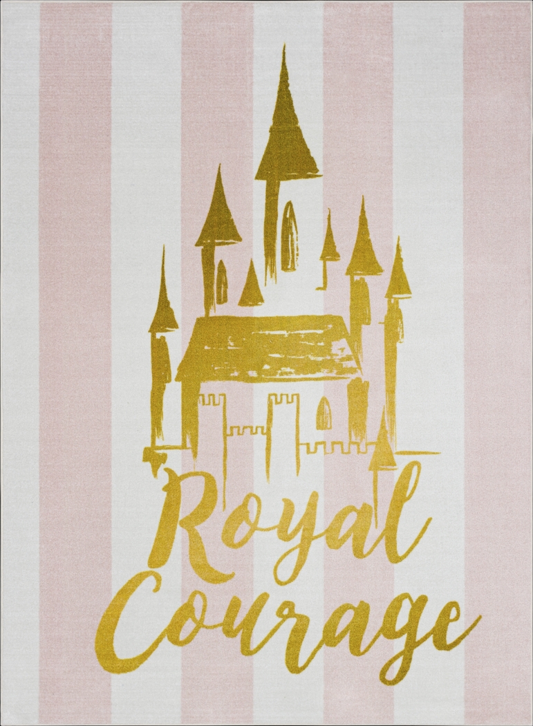 Kids Disney Royal Courage White 8' x 10' Rug - Thumbnail - Image 1