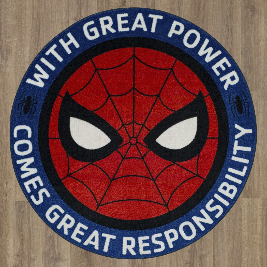Kids Disney Spider-Man Power Multi 8' Round Rug - Thumbnail - Image 2