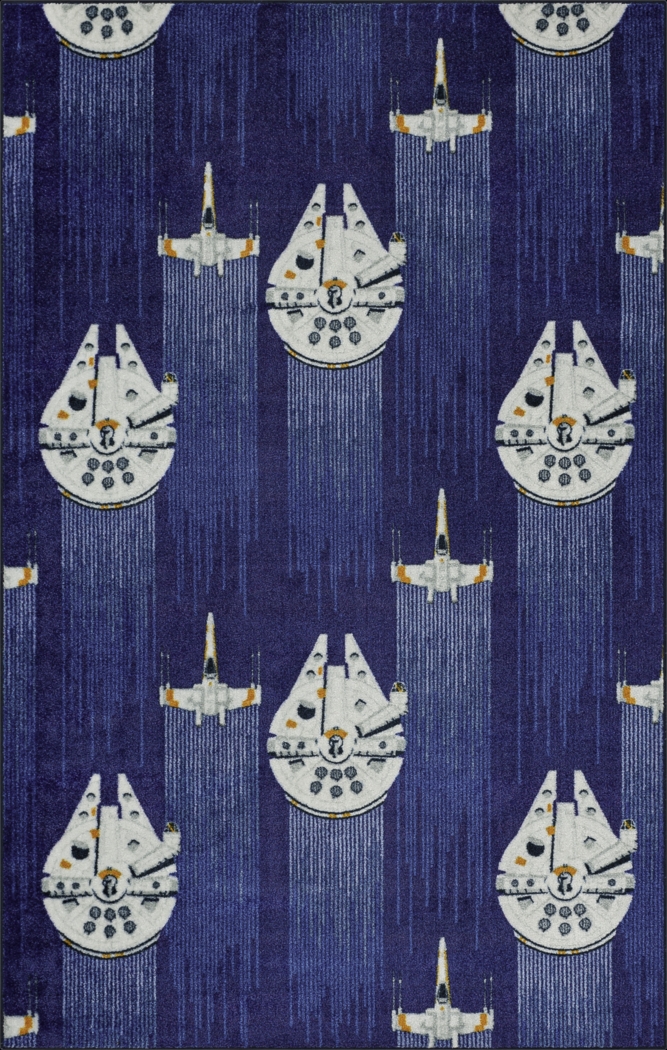 Kids Star Wars Fleet Blue 3'5 x 5'2 Rug - Thumbnail - Image 1