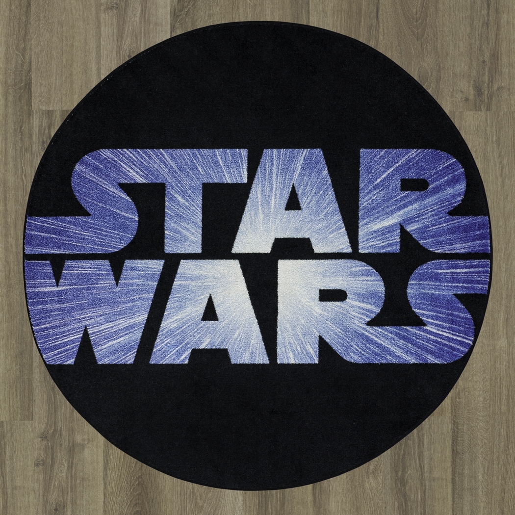 Kids Star Wars Force Black 5' Round Rug - Thumbnail - Image 3
