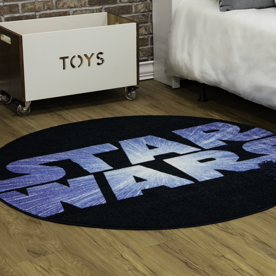 Kids Star Wars Force Black 8' Round Rug - Thumbnail - Image 9