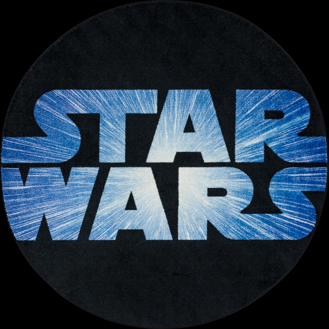Kids Star Wars Force Black 8' Round Rug - Thumbnail - Image 1