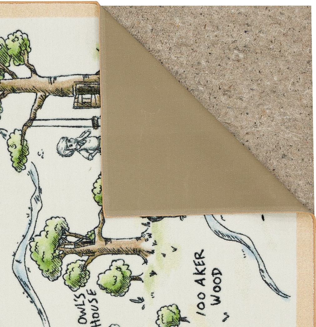 Kids Disney Winnie The Pooh 100 Acre Wood Map White 5' x 8' Rug - Thumbnail - Image 3