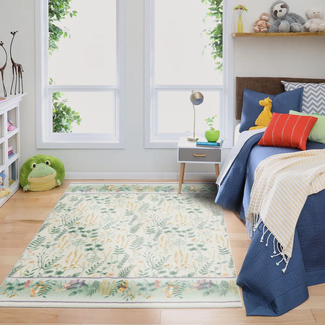 Kids Disney Winnie The Pooh Meadow Garden White 3' x 5' Rug - Thumbnail - Image 4