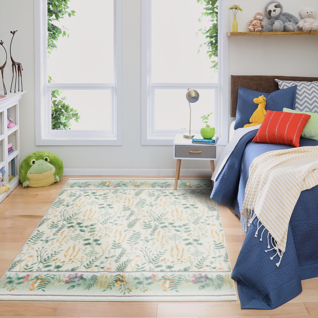 Kids Disney Winnie The Pooh Meadow Garden White 8' x 10' Rug - Thumbnail - Image 4