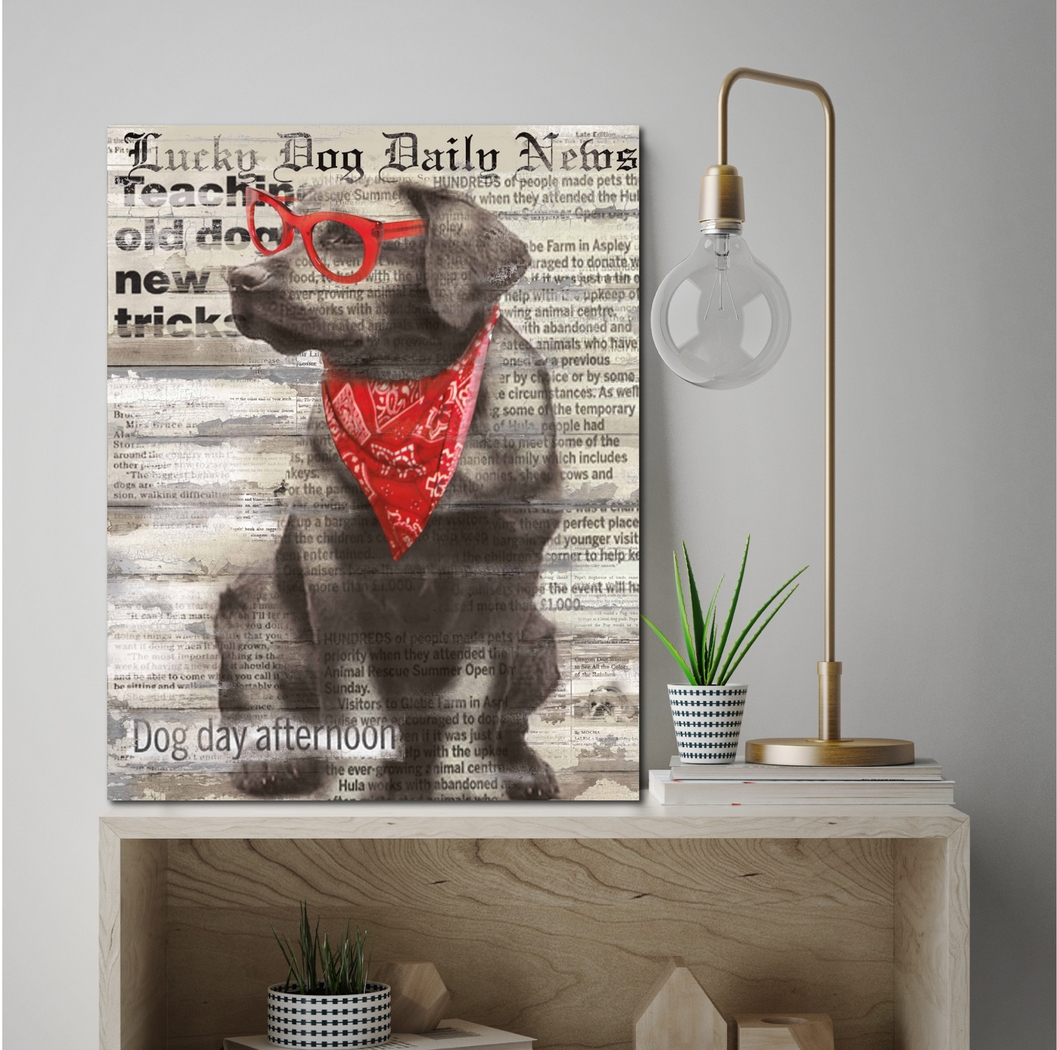 Kids Doggie Papers II Gray Artwork - Thumbnail - Image 2