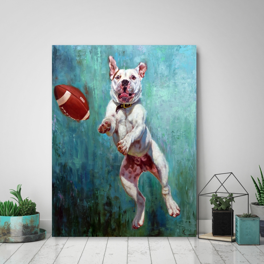 Kids Doggy Catch Blue Artwork - Thumbnail - Image 2