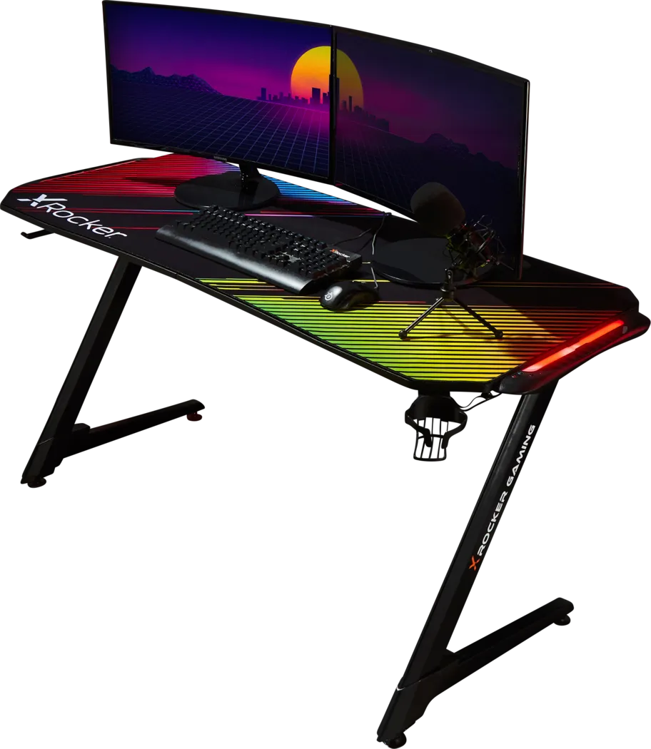 Kids Dotrax Black Gaming Desk - Thumbnail - Image 1