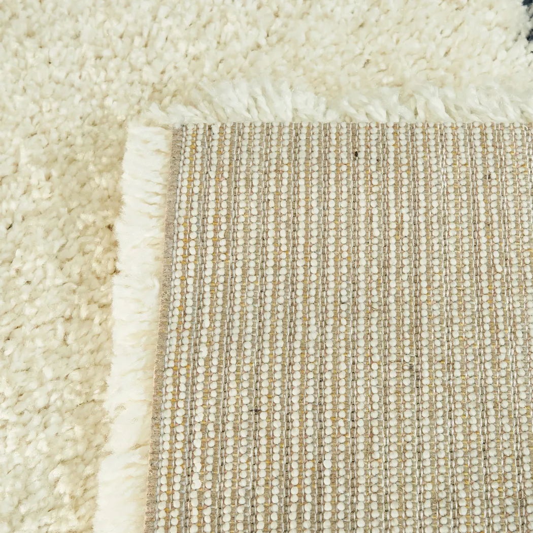 Kids Double Rainbow Cream 5'3 x 7' Rug - Thumbnail - Image 3