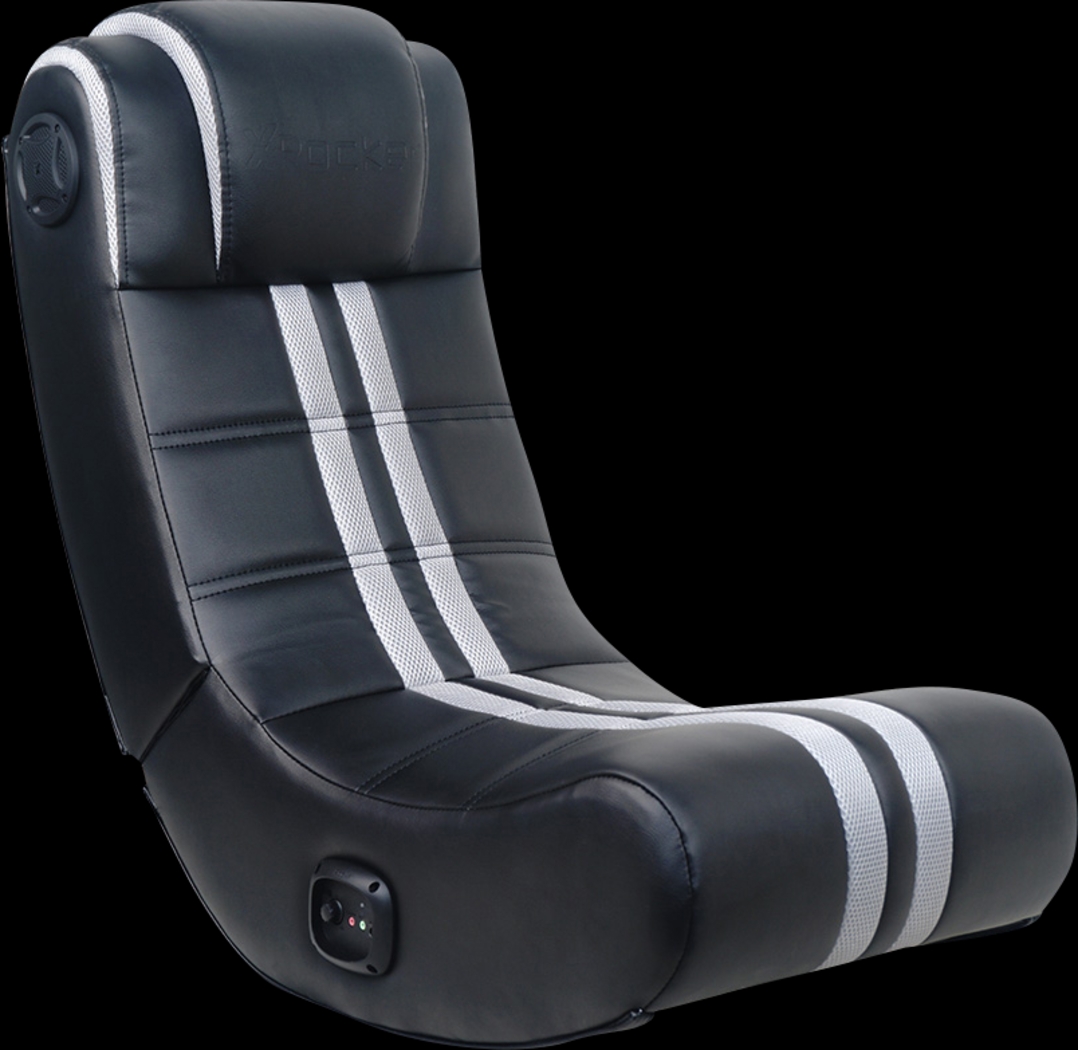 Kids Drako Black/Gray Gaming Rocker - Thumbnail - Image 1