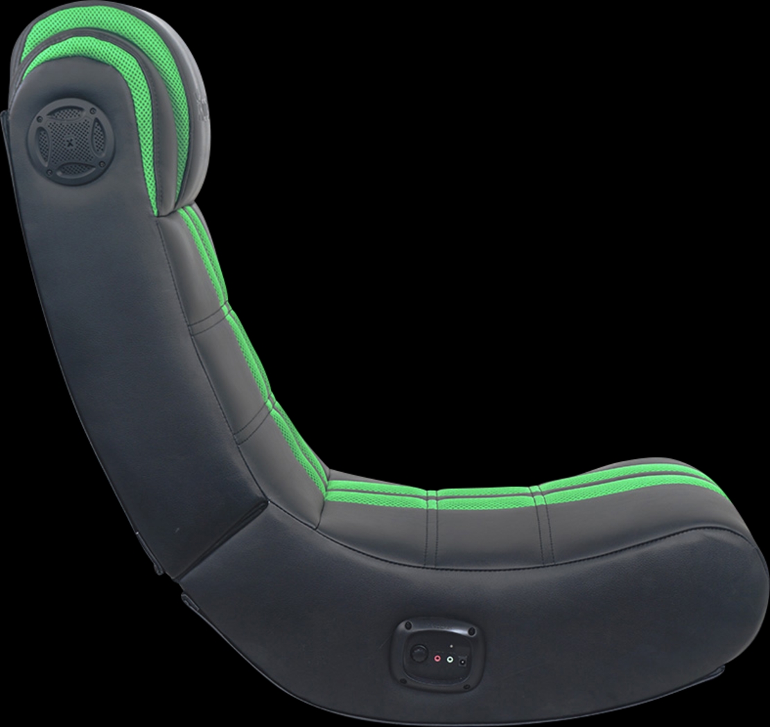 Kids Drako Black/Green Gaming Rocker - Thumbnail - Image 2