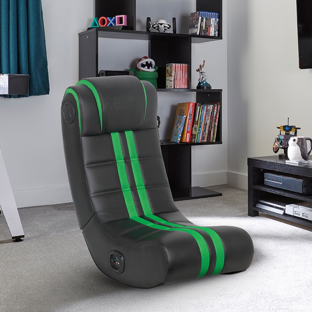 Kids Drako Black/Green Gaming Rocker - Thumbnail - Image 5